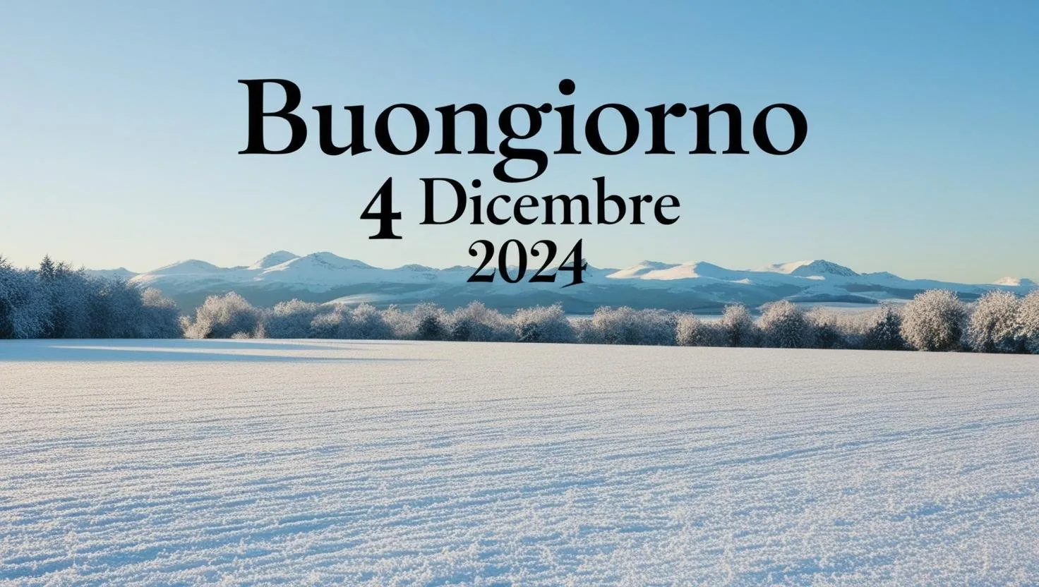 Buongiorno 4 Dicembre 2024: Scopri le Novità che Stanno Rivoluzionando l'Italia!