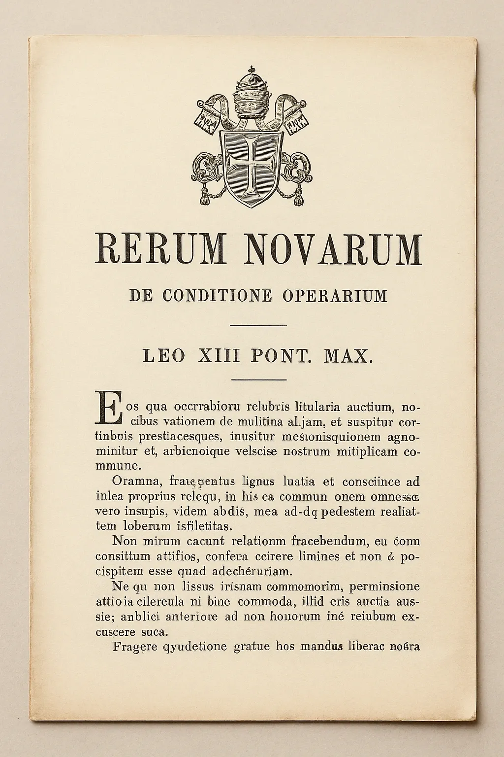 Rerum Novarum: La Rivoluzione Sociale che Cambia l'Italia Oggi!